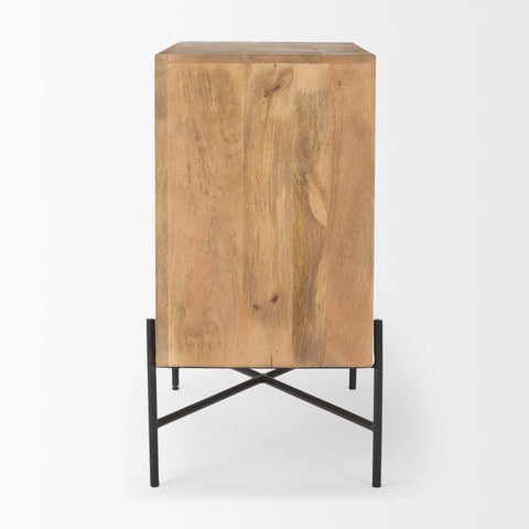 Cairo Light Brown Mango Wood Accent Cabinet-3