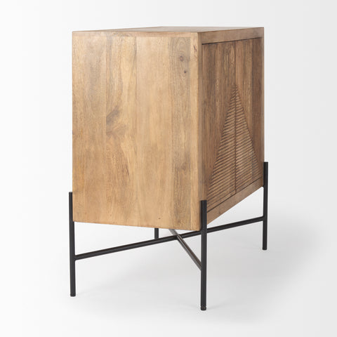 Cairo Light Brown Mango Wood Accent Cabinet-4