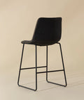 Cal Antique Black Modern Faux Leather Counter Stool -3
