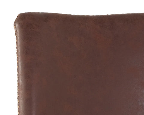 Cal Antique Brown Modern Faux Leather Counter Stool-5