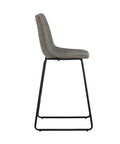 Cal Antique Grey Modern Faux Leather Counter Stool-2