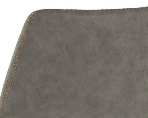 Cal Antique Grey Modern Faux Leather Counter Stool-3