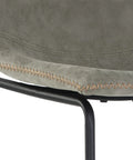 Cal Antique Grey Modern Faux Leather Counter Stool-5