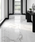 Marble look floor tile