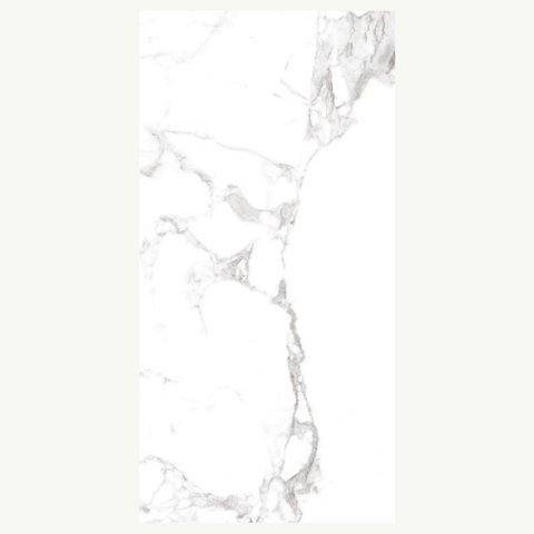 white marble look tile
