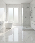 Marble look floor tile