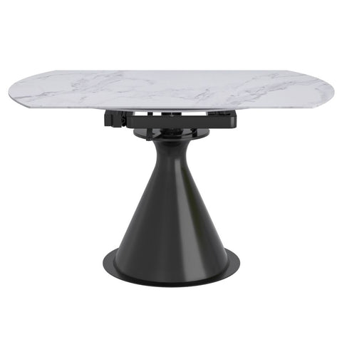 Calisto White Extendable Sintered Stone Dining Table-2