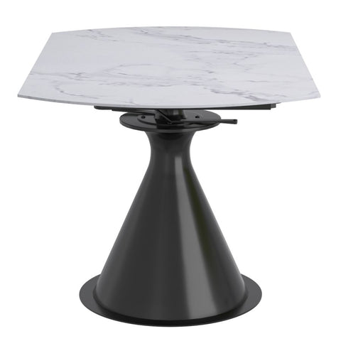 Calisto White Extendable Sintered Stone Dining Table-4