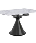 Calisto White Extendable Sintered Stone Dining Table-5