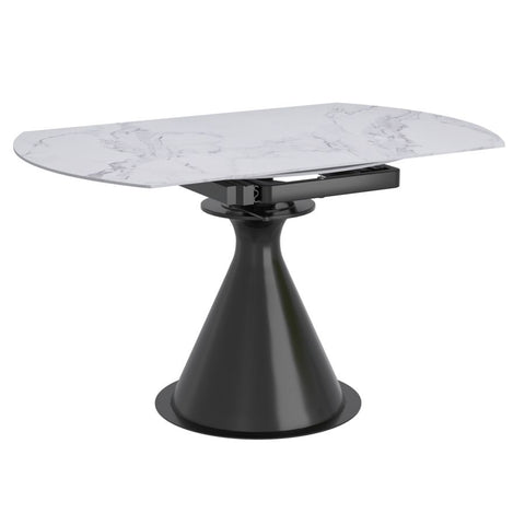 Calisto White Extendable Sintered Stone Dining Table-5