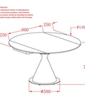 Calisto White Extendable Sintered Stone Dining Table-7