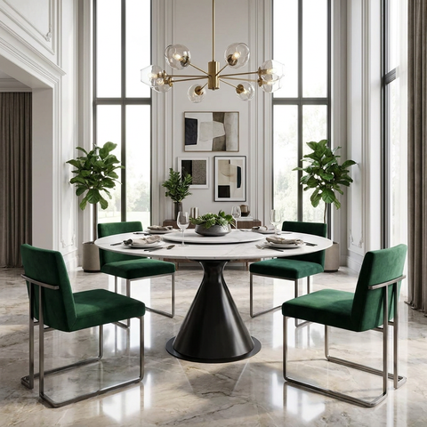Calisto White Extendable Sintered Stone Dining Table