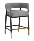 Callem Charcoal Modern Upholstered Counter Stool-1