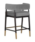 Callem Charcoal Modern Upholstered Counter Stool-2