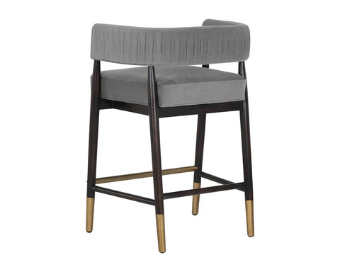 Callem Charcoal Modern Upholstered Counter Stool-2