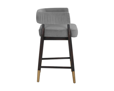 Callem Charcoal Modern Upholstered Counter Stool-3