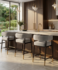 Callem Charcoal Modern Upholstered Counter Stool