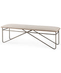 Camille Cream Performance Fabric Bench-1