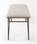 Camille Cream Performance Fabric Bench-3