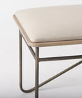 Camille Cream Performance Fabric Bench-5