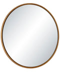 Canna Natural Wood Round Wall Mirror-3