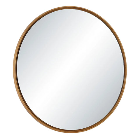 Canna Natural Wood Round Wall Mirror-3