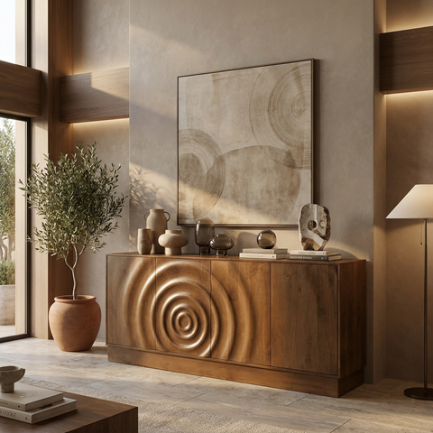 mango wood sideboard cabinet