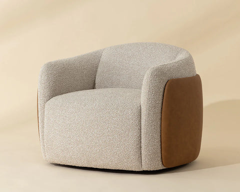 Caris Oatmeal Swivel Accent Chair -1