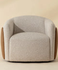 Caris Oatmeal Swivel Accent Chair -2