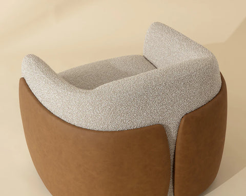 Caris Oatmeal Swivel Accent Chair -3