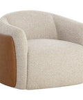 Caris Oatmeal Swivel Accent Chair -4