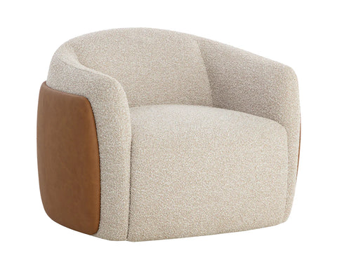 Caris Oatmeal Swivel Accent Chair -4