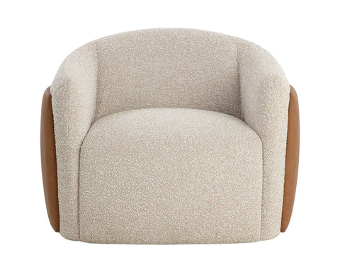 Caris Oatmeal Swivel Accent Chair -5