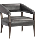 Carlyle Charcoal Leather Accent Chair-1