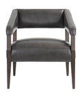 Carlyle Charcoal Leather Accent Chair-2