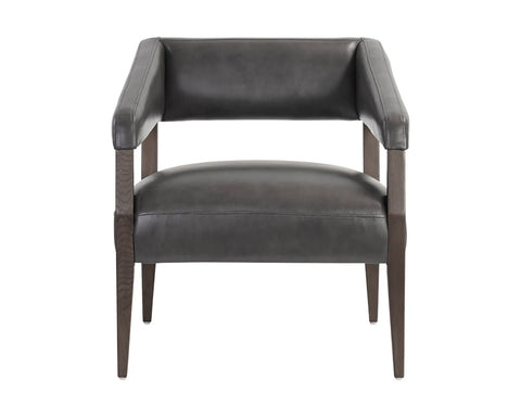 Carlyle Charcoal Leather Accent Chair-2