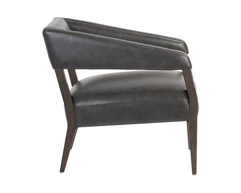 Carlyle Charcoal Leather Accent Chair-3