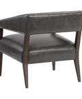 Carlyle Charcoal Leather Accent Chair-4