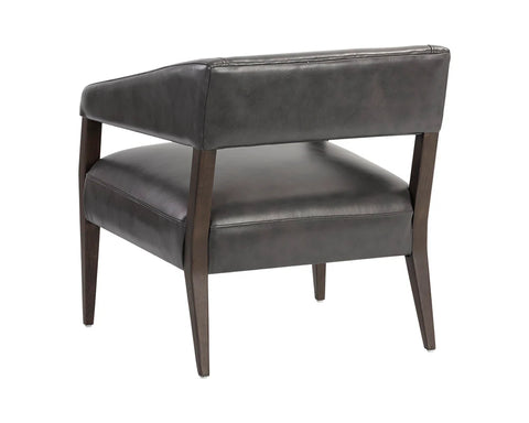 Carlyle Charcoal Leather Accent Chair-4