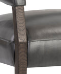 Carlyle Charcoal Leather Accent Chair-5