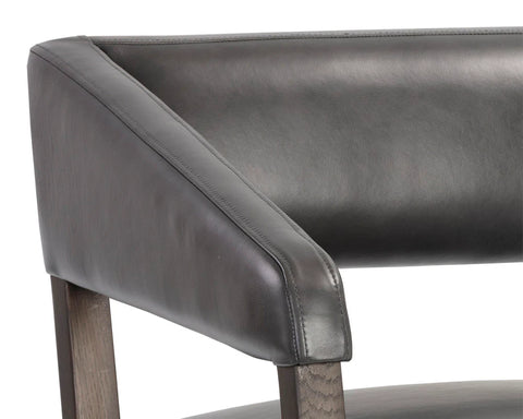 Carlyle Charcoal Leather Accent Chair-6
