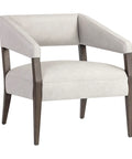 Carlyle Light Grey Leather Accent Chair -1