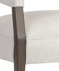 Carlyle Light Grey Leather Accent Chair -5