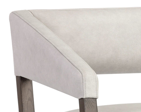Carlyle Light Grey Leather Accent Chair -6