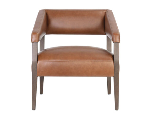 Carlyle Tobacco Leather Accent Chair -2