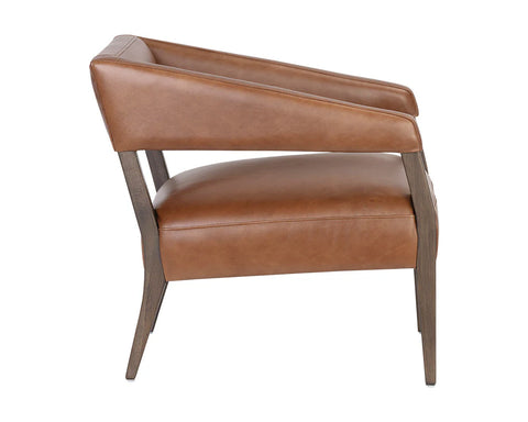 Carlyle Tobacco Leather Accent Chair -3