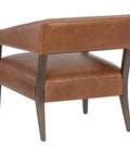 Carlyle Tobacco Leather Accent Chair -4