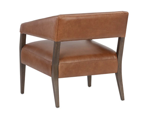 Carlyle Tobacco Leather Accent Chair -4