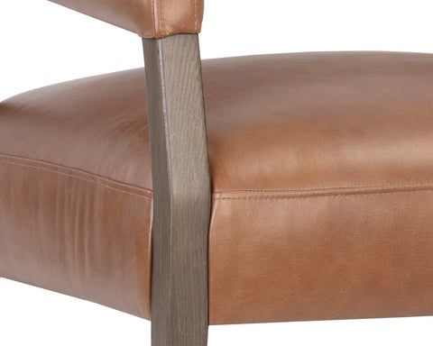 Carlyle Tobacco Leather Accent Chair -5