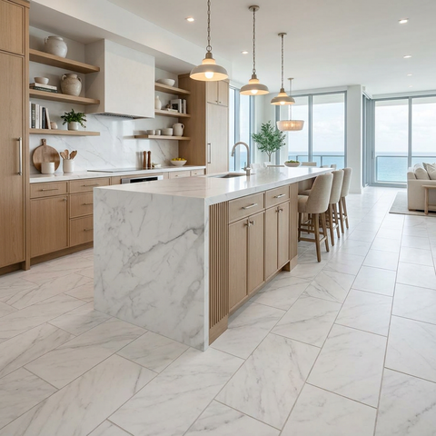 marble look floor tile